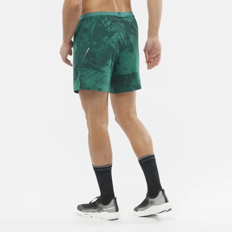 Green Salomon Cross 7'' No Liner Men's Shorts | IE NM0657